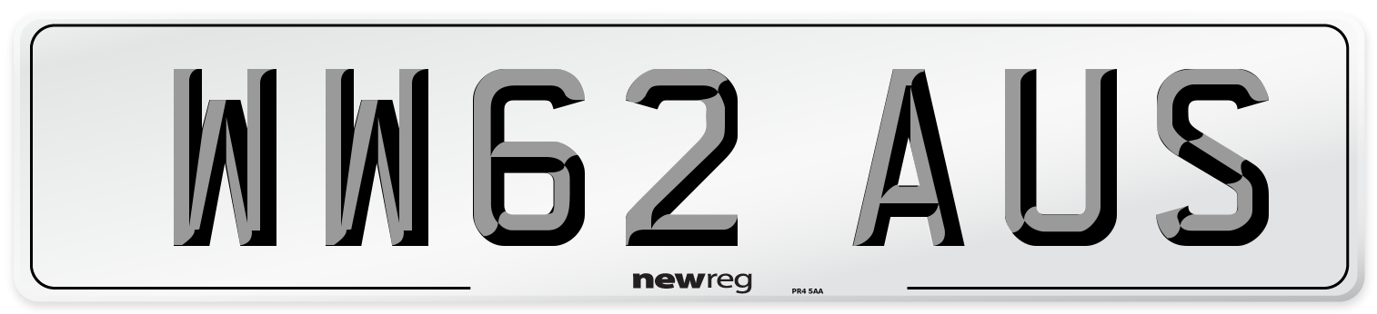 WW62 AUS Number Plate from New Reg